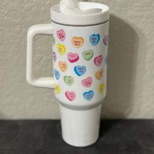 Sweethearts Tumbler 40oz Stainless Steel Insulated Valentines Hearts